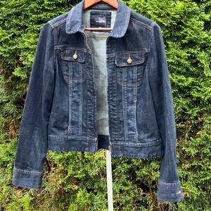 The Limited Classic Stretch Denim Jacket W/ Zipper EUC
